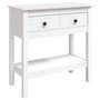 Voir la diapositive 2 : VIDAXL Table console Blanc 75x35x75 cm Bois massif de pin