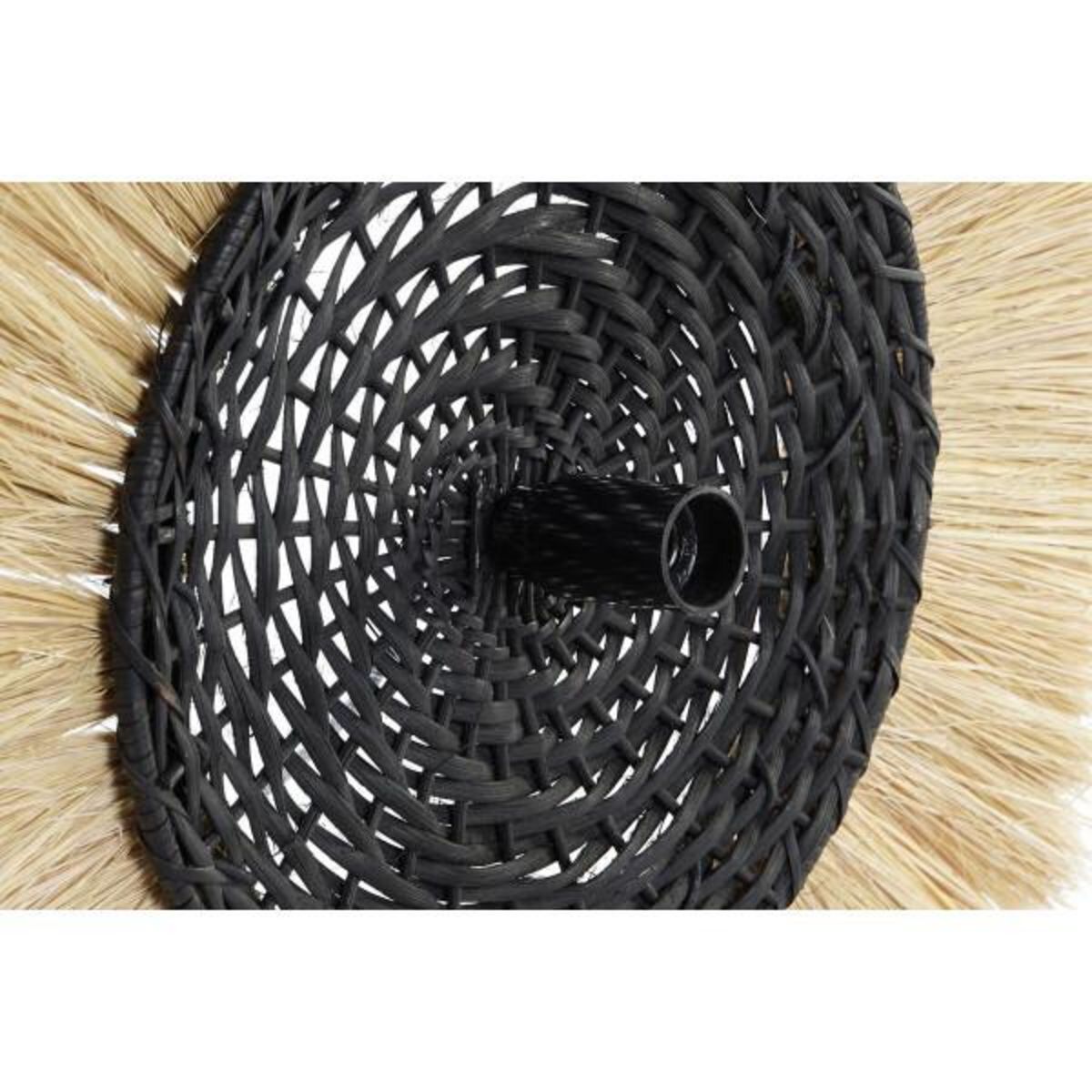 MARKET24 Applique DKD Home Decor Naturel Noir Colonial Fer 220 V 25 W Jute (42 x 9 x 42 cm)
