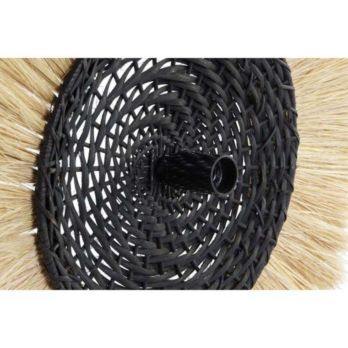 MARKET24 Applique DKD Home Decor Naturel Noir Colonial Fer 220 V 25 W Jute (42 x 9 x 42 cm)