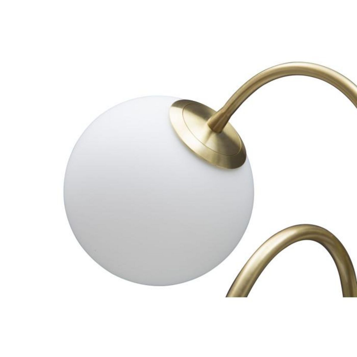 Paris Prix Lampe à Poser Design 4 Sphères  Glamy  74cm Blanc & Or