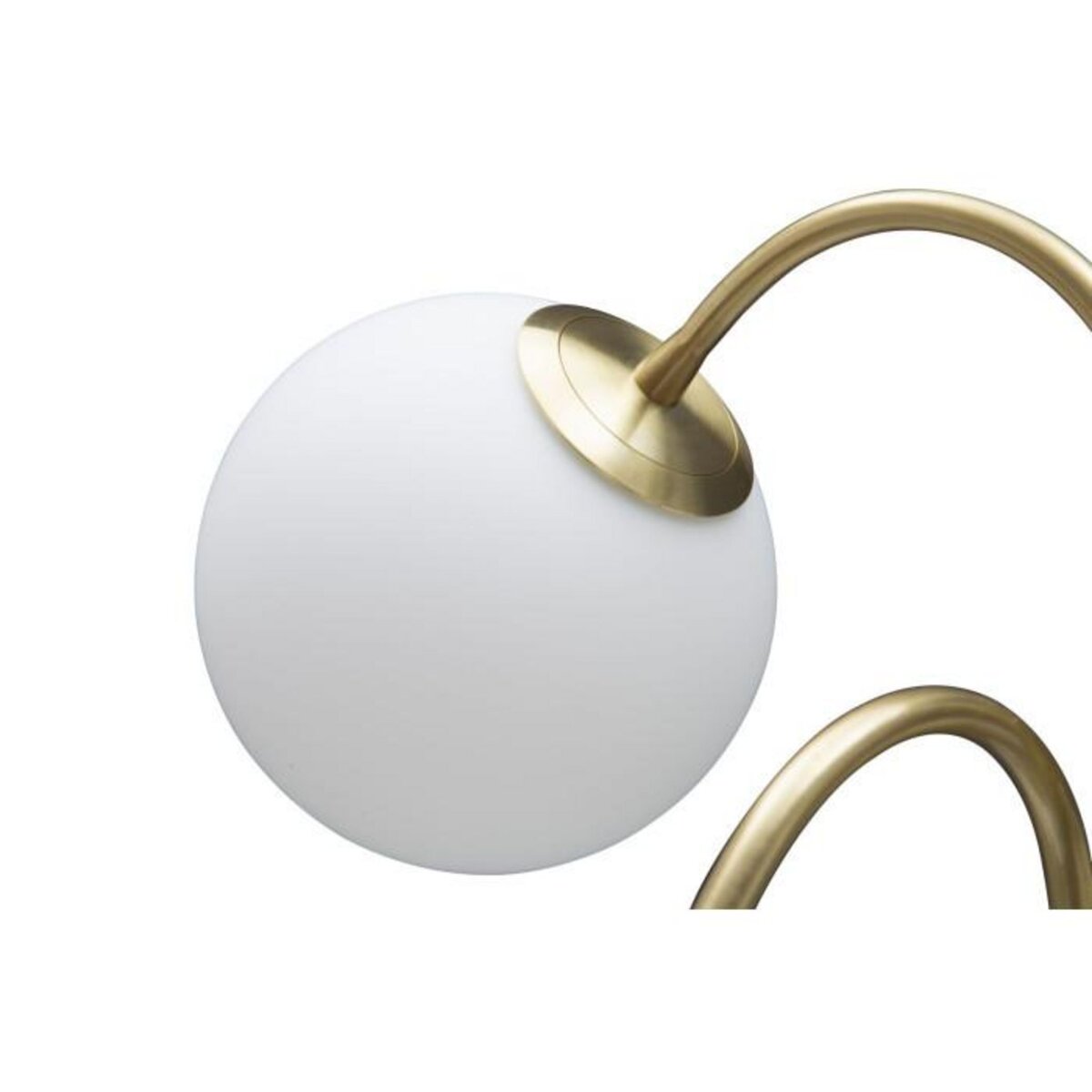 Paris Prix Lampe à Poser Design 4 Sphères  Glamy  74cm Blanc & Or