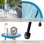 Voir la diapositive 5 : tectake Ensemble de 2 chaises de jardin avec table design rétro dans le style Acapulco bleu