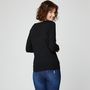 Voir la diapositive 2 : INEXTENSO Pull col v noir femme