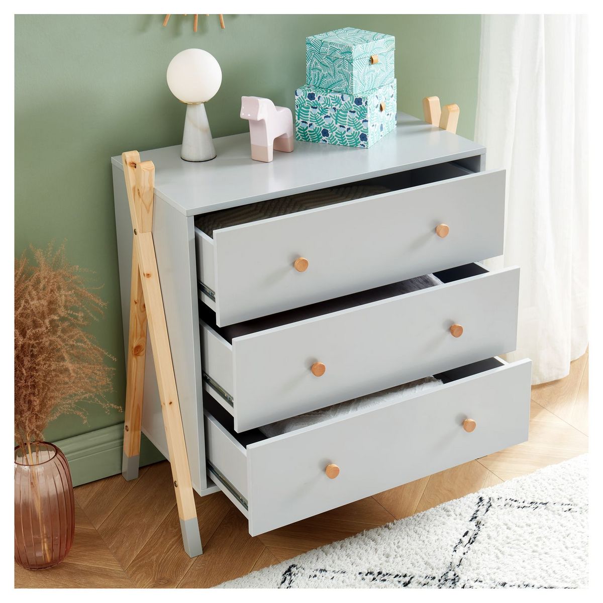 Commode enfant TIPI 3 tiroirs  L81cm AUGUSTIN