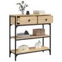 Voir la diapositive 4 : VIDAXL Table console chene sonoma 72,5x25x75 cm bois d'ingenierie