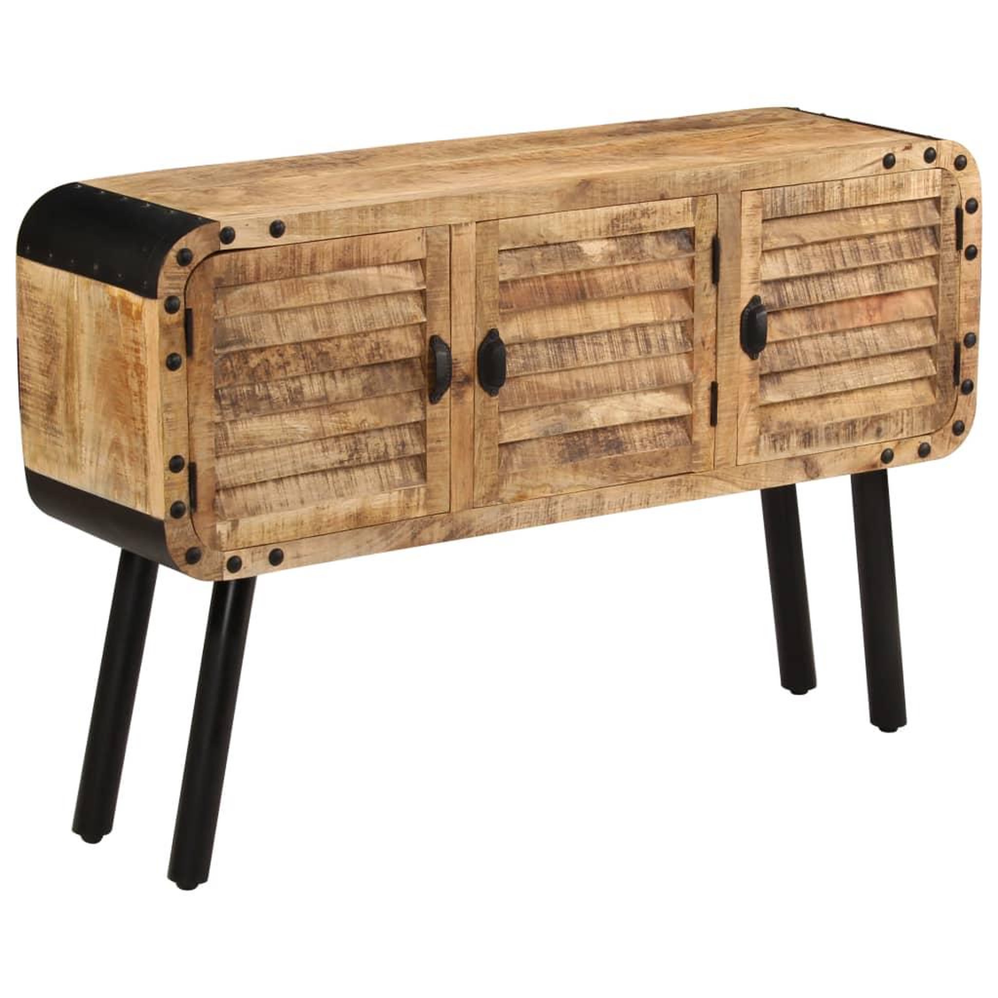 Voir la diapositive 2 : VIDAXL Buffet Bois de manguier massif 120x30x76 cm