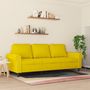 Voir la diapositive 3 : VIDAXL Canape a 3 places Jaune 180 cm Velours