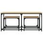 Voir la diapositive 4 : VIDAXL Tables basses gigognes 3 pcs chene sonoma bois d'ingenierie
