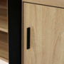 Voir la diapositive 6 : ID MARKET Meuble TV 140 cm PHOENIX 2 portes bois et noir