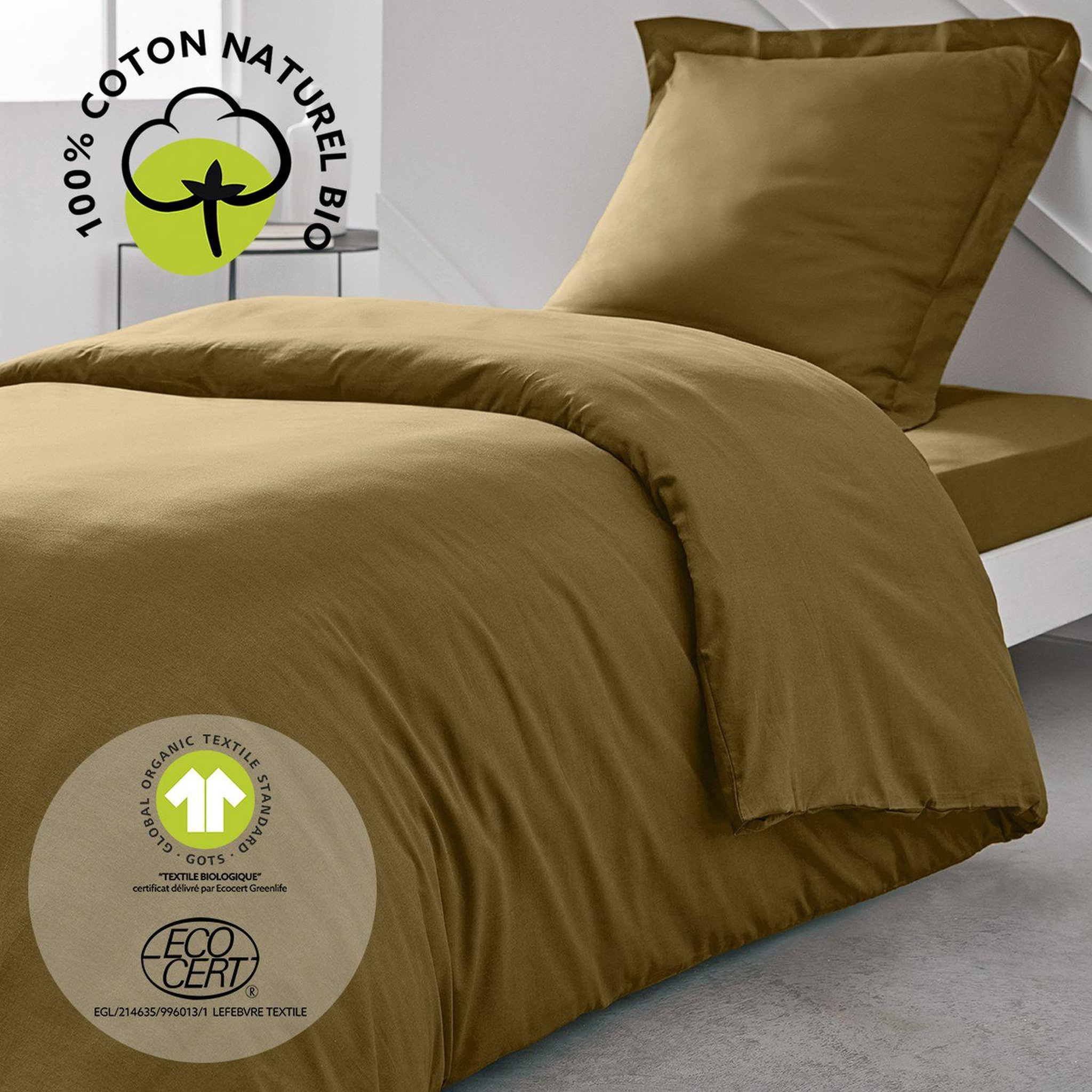 Voir la diapositive 2 : Today Housse de couette 1 place - 100% coton BIO