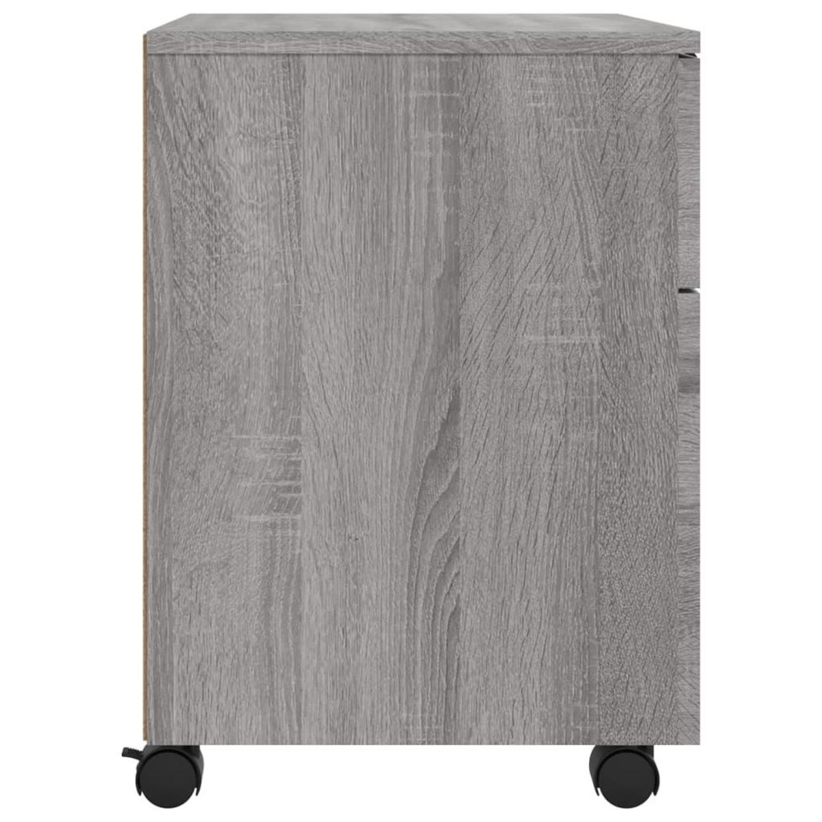 VIDAXL Classeur mobile avec roues Sonoma gris 45x38x54 cm Bois