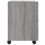 Voir la diapositive 5 : VIDAXL Classeur mobile avec roues Sonoma gris 45x38x54 cm Bois