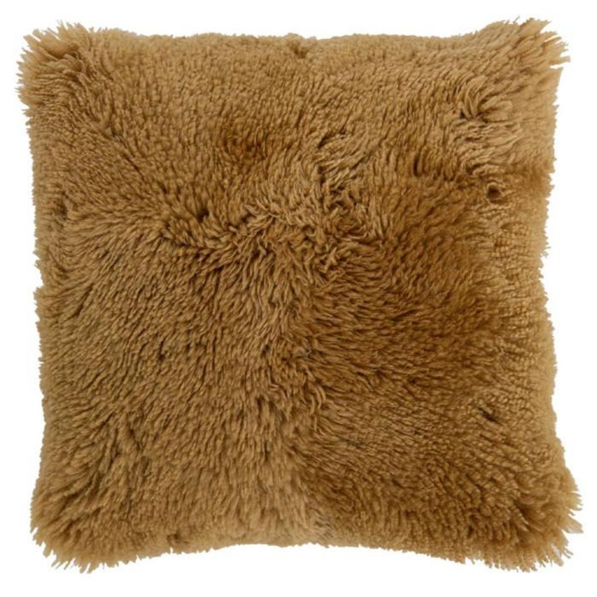 Paris Prix Coussin Déco  Peau de Mouton  40x40cm Ocre