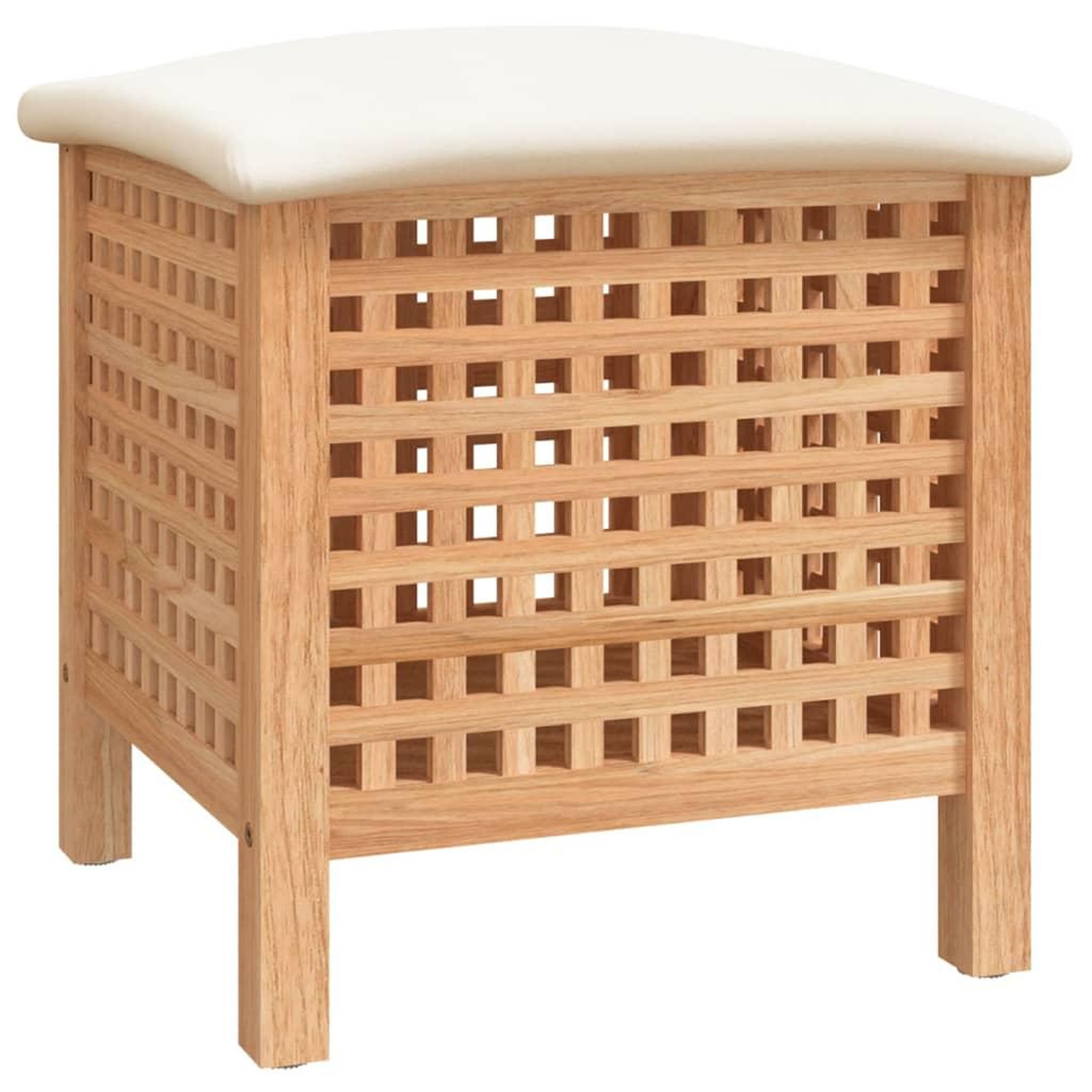 Voir la diapositive 2 : VIDAXL Tabouret de salle de bain 48x47,5x52 cm bois massif de noyer