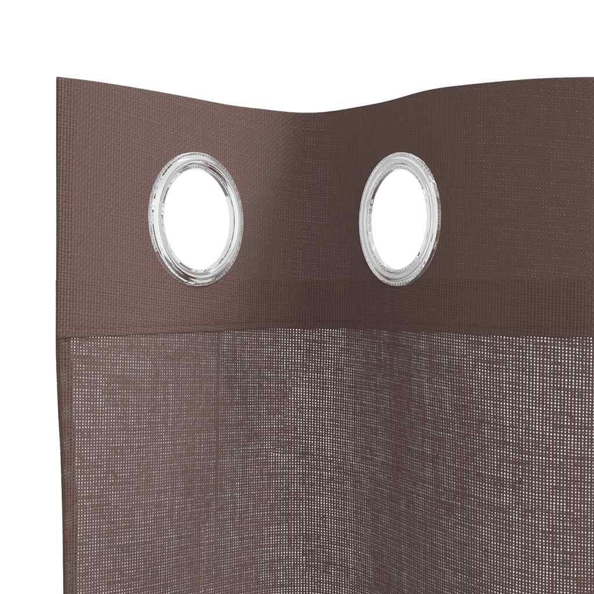 Voir la diapositive 5 : VIDAXL Rideaux en voile avec œillets 2 pcs marron 140x225 cm
