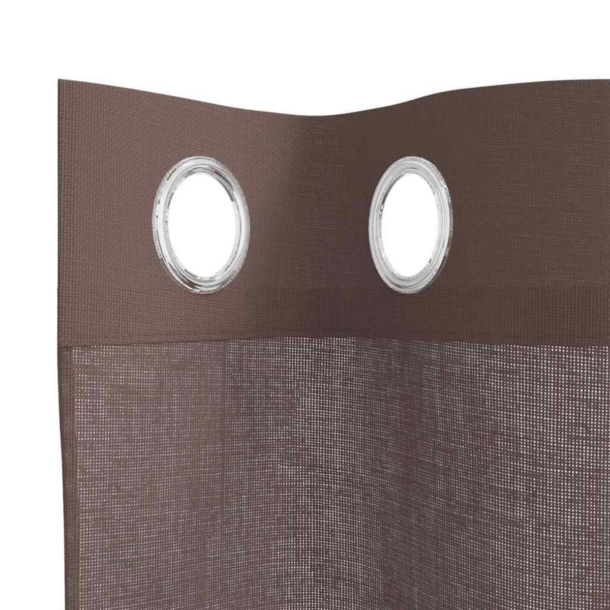 VIDAXL Rideaux en voile avec œillets 2 pcs marron 140x225 cm