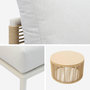 Voir la diapositive 6 : SWEEEK Salon de jardin modulable aluminium et cordes beige 5 places - Orial