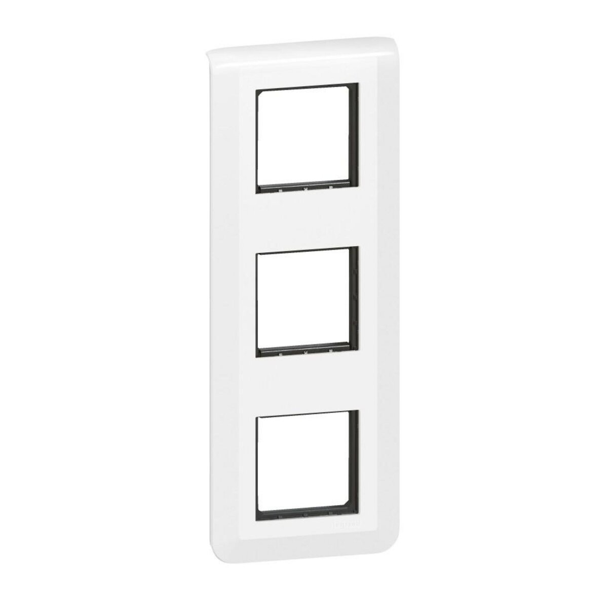 Legrand Support et plaque triple vertical Mosaic, LEGRAND, blanche