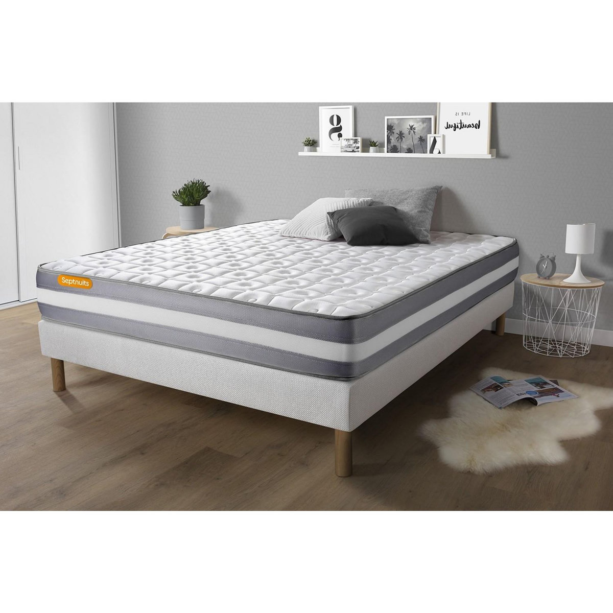 SEPTNUITS Matelas mémoire de forme Memo Plus 3 zones de confort