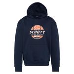 Schott Sweat à Capuche  Homme Schott SWHUSTOUR. Coloris disponibles : Bleu