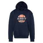 Schott Sweat à Capuche  Homme Schott SWHUSTOUR. Coloris disponibles : Bleu
