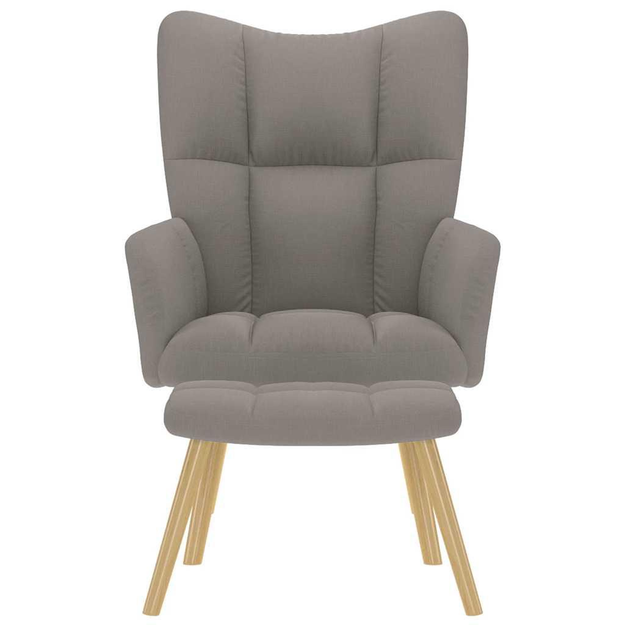 Voir la diapositive 4 : VIDAXL Chaise de relaxation avec repose-pied Taupe Tissu