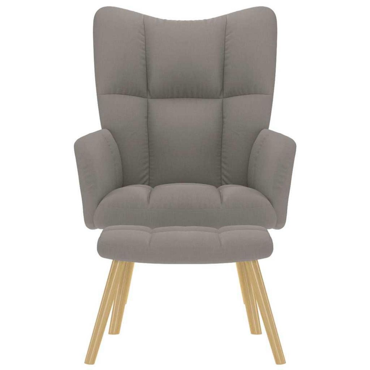 VIDAXL Chaise de relaxation avec repose-pied Taupe Tissu