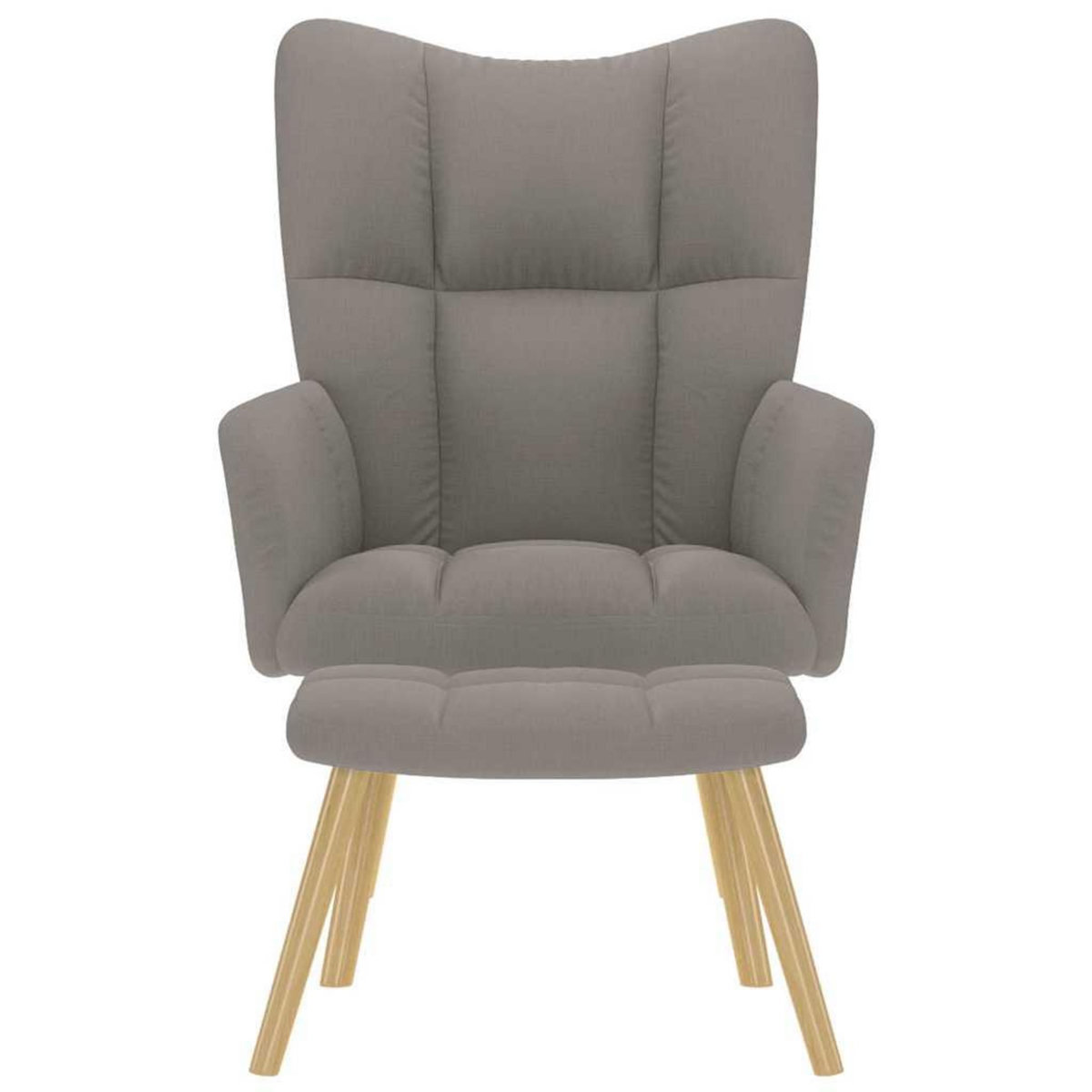 VIDAXL Chaise de relaxation avec repose-pied Taupe Tissu