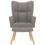Voir la diapositive 4 : VIDAXL Chaise de relaxation avec repose-pied Taupe Tissu