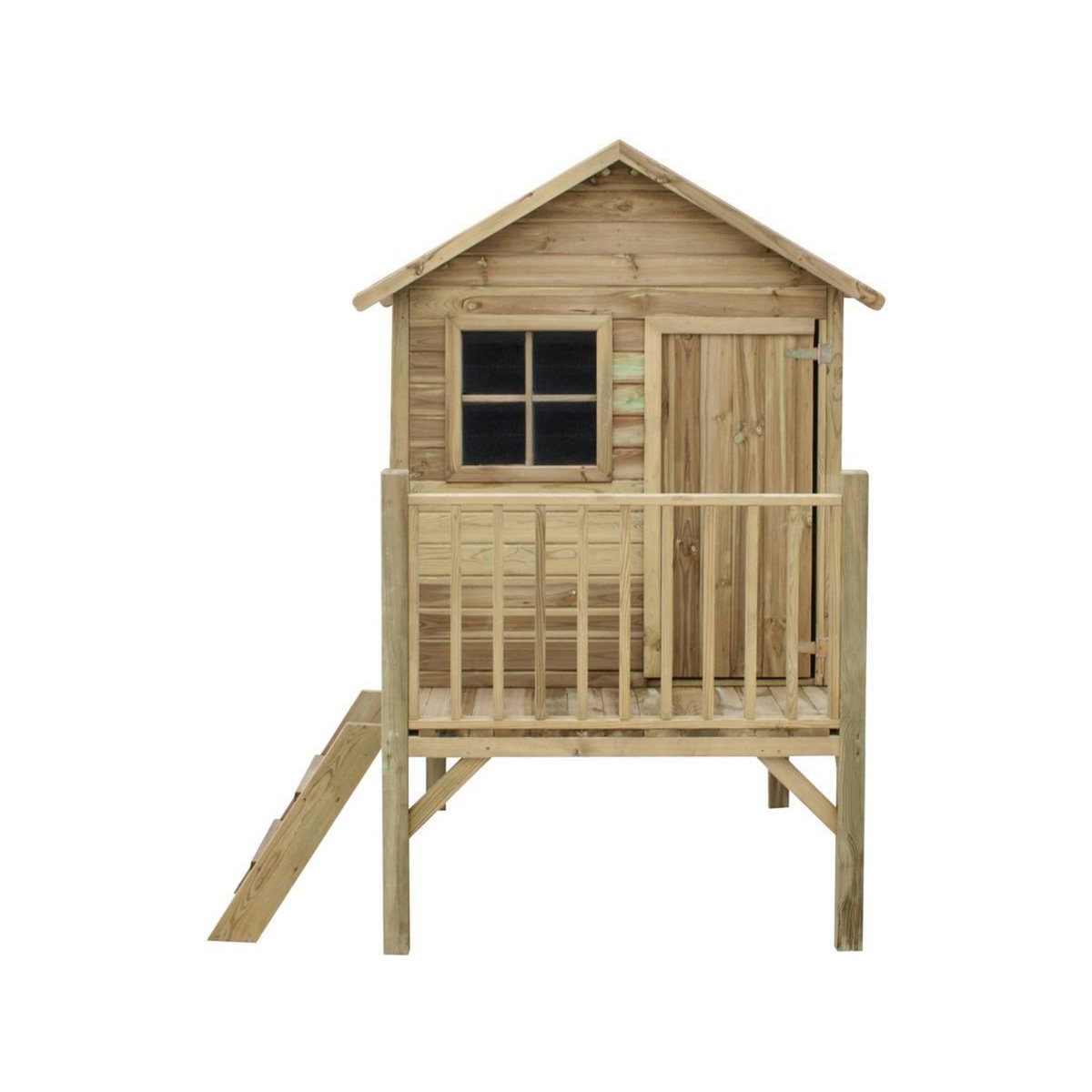 Habitat et Jardin Maisonnette en bois avec toboggan  Tomek