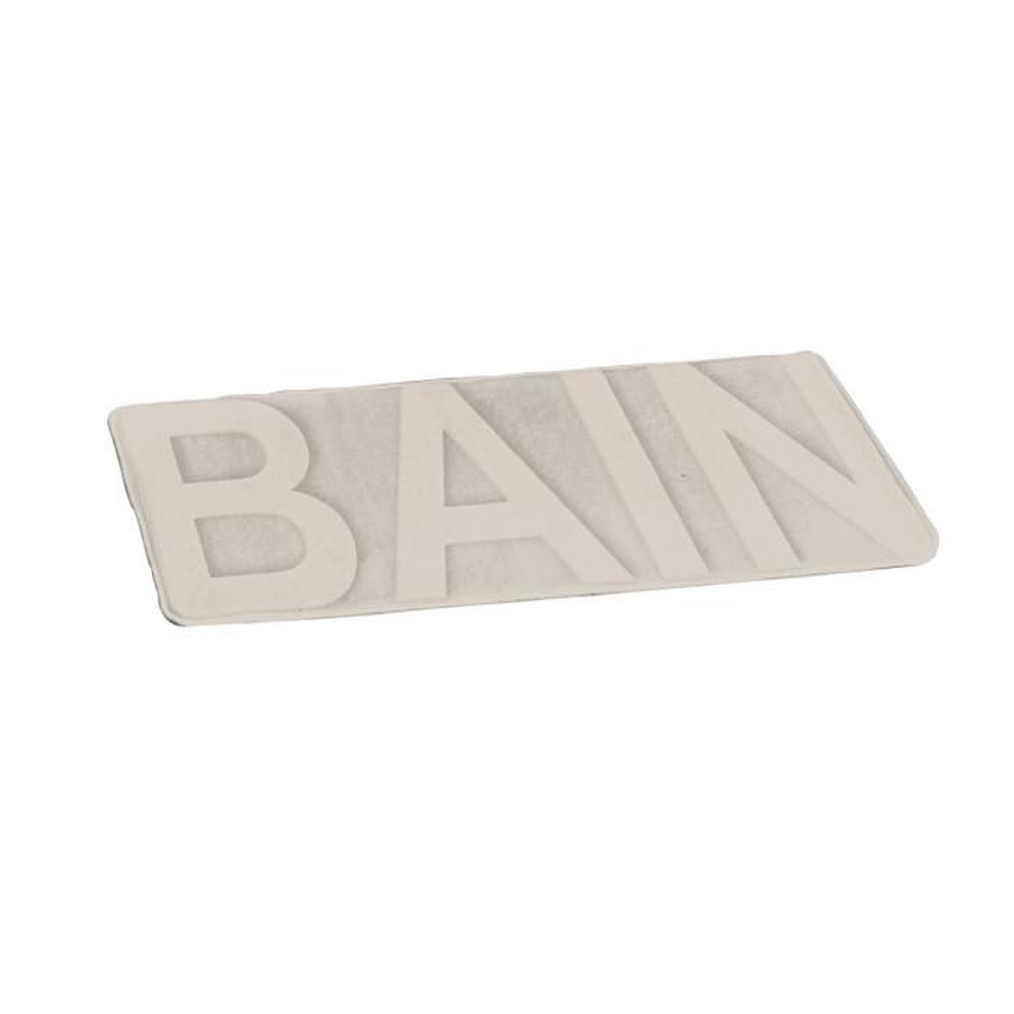 Voir la diapositive 2 : Paris Prix Tapis de Bain Microfibre  Relief  45x75cm Taupe