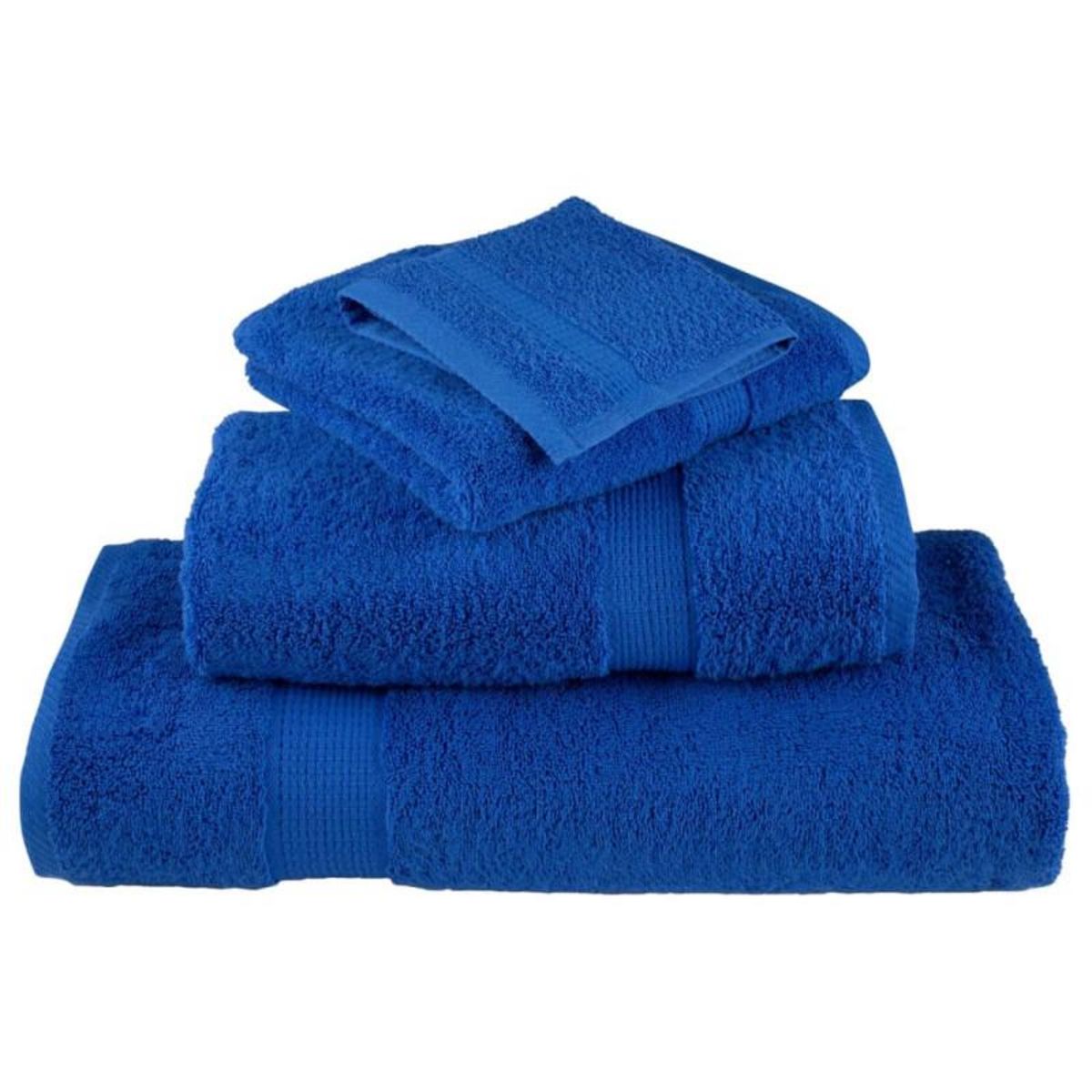 VIDAXL Serviettes de visage de qualité supérieure SOLUND 2 pcs bleu