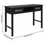 Voir la diapositive 6 : VIDAXL Table console Noir 110x45x76 cm Bois