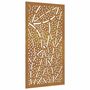 Voir la diapositive 2 : VIDAXL Decoration murale jardin 105x55 cm acier corten design feuille