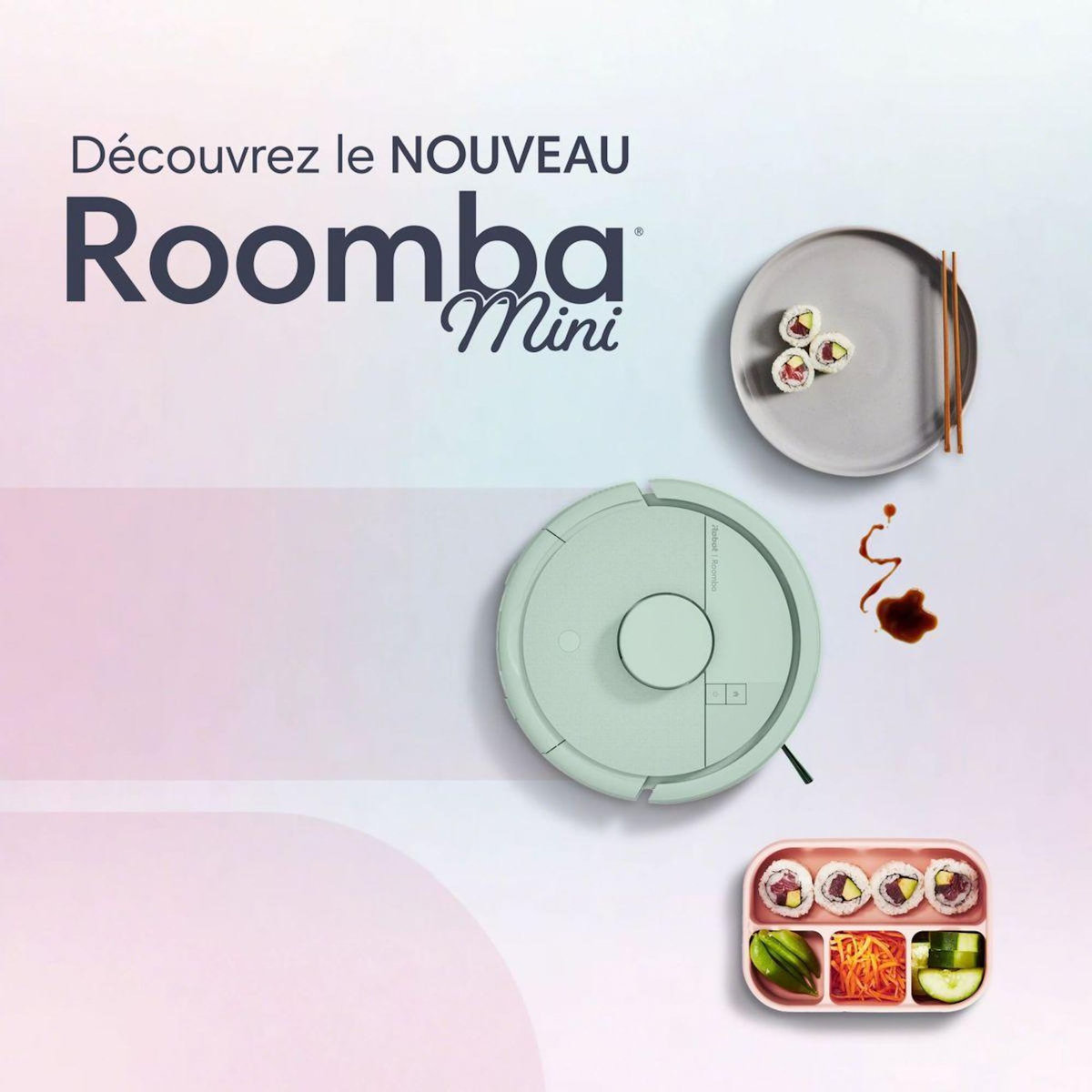 IROBOT Robot Aspirateur Laveur Roomba Mini Mint F155440