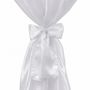 Voir la diapositive 3 : VIDAXL Housse de table blanche avec ruban 60 cm 2 pieces