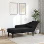 Voir la diapositive 1 : VIDAXL Chaise longue avec coussins noir velours