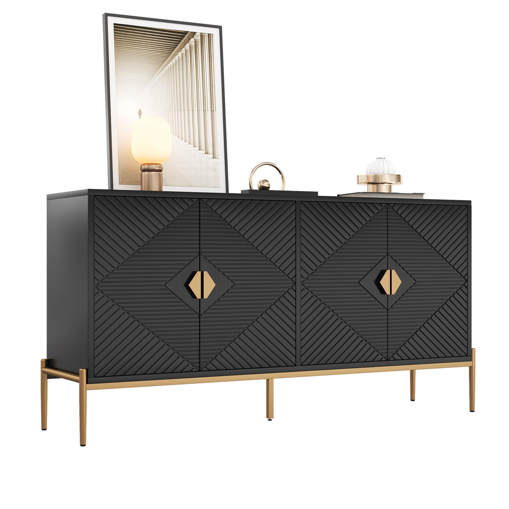 MERAX Buffet. Coloris disponibles : Noir
