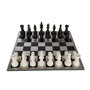 Voir la diapositive 2 : Paris Prix Jeu d'Échecs Déco  Vintage  61cm Blanc & Marron