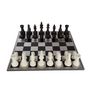 Voir la diapositive 2 : Paris Prix Jeu d'Échecs Déco  Vintage  61cm Blanc & Marron