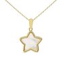 Voir la diapositive 1 : L'ATELIER D'AZUR Collier - Pendentif Etoile Or 18 Carats 750/000 Jaune et Nacre - Chaine Dorée