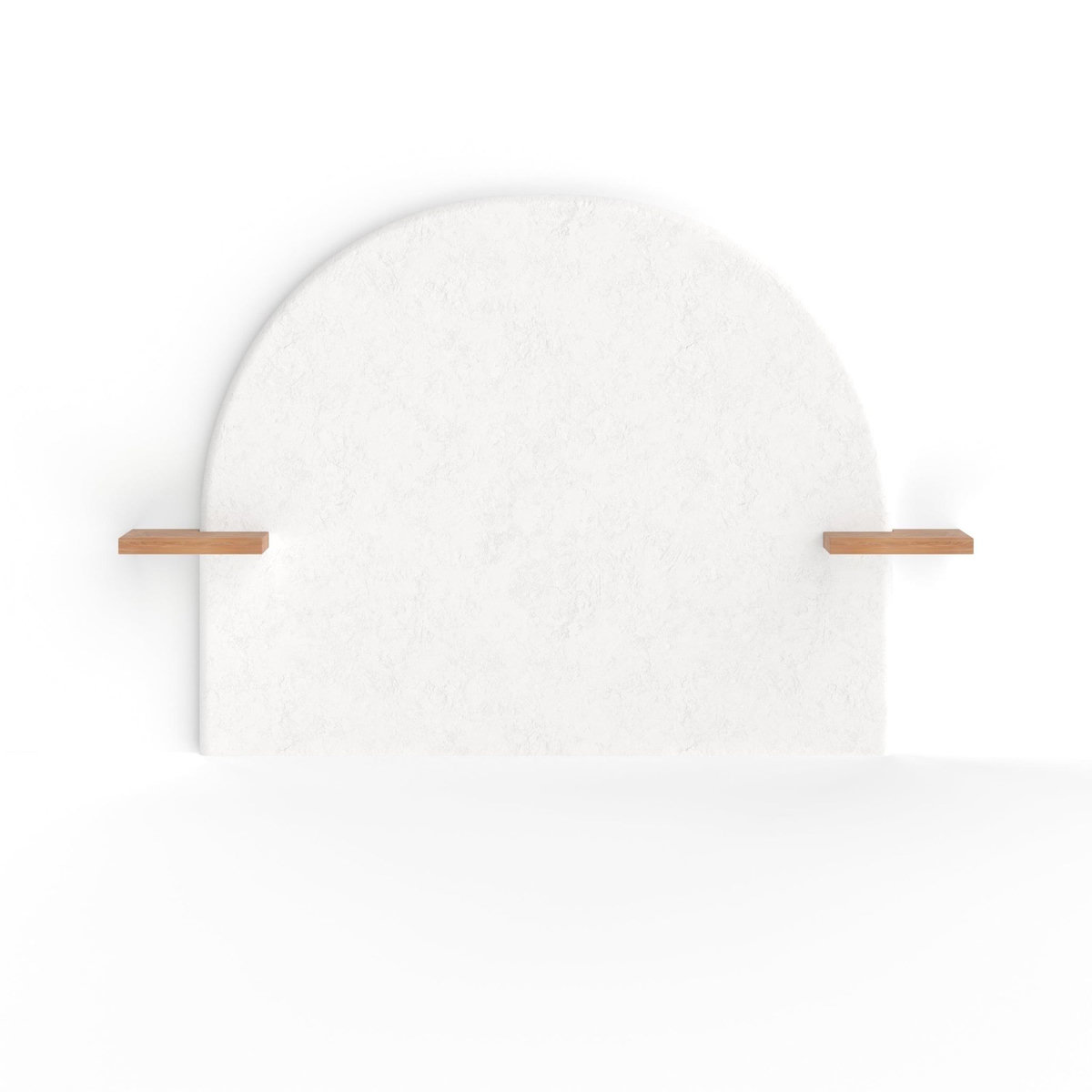 Rendez vous déco Tête de lit en plâtre blanc cassé et bois d'acacia-Fira