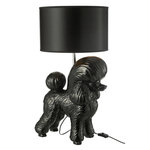 Paris Prix Lampe à Poser Déco  Caniche  74cm Noir