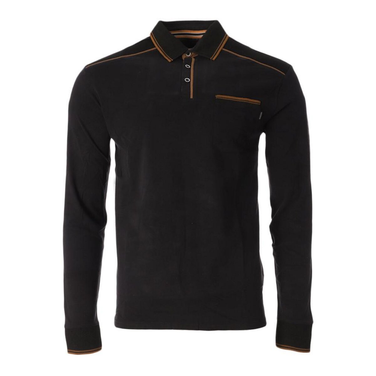 Polo noir best sale homme pas cher