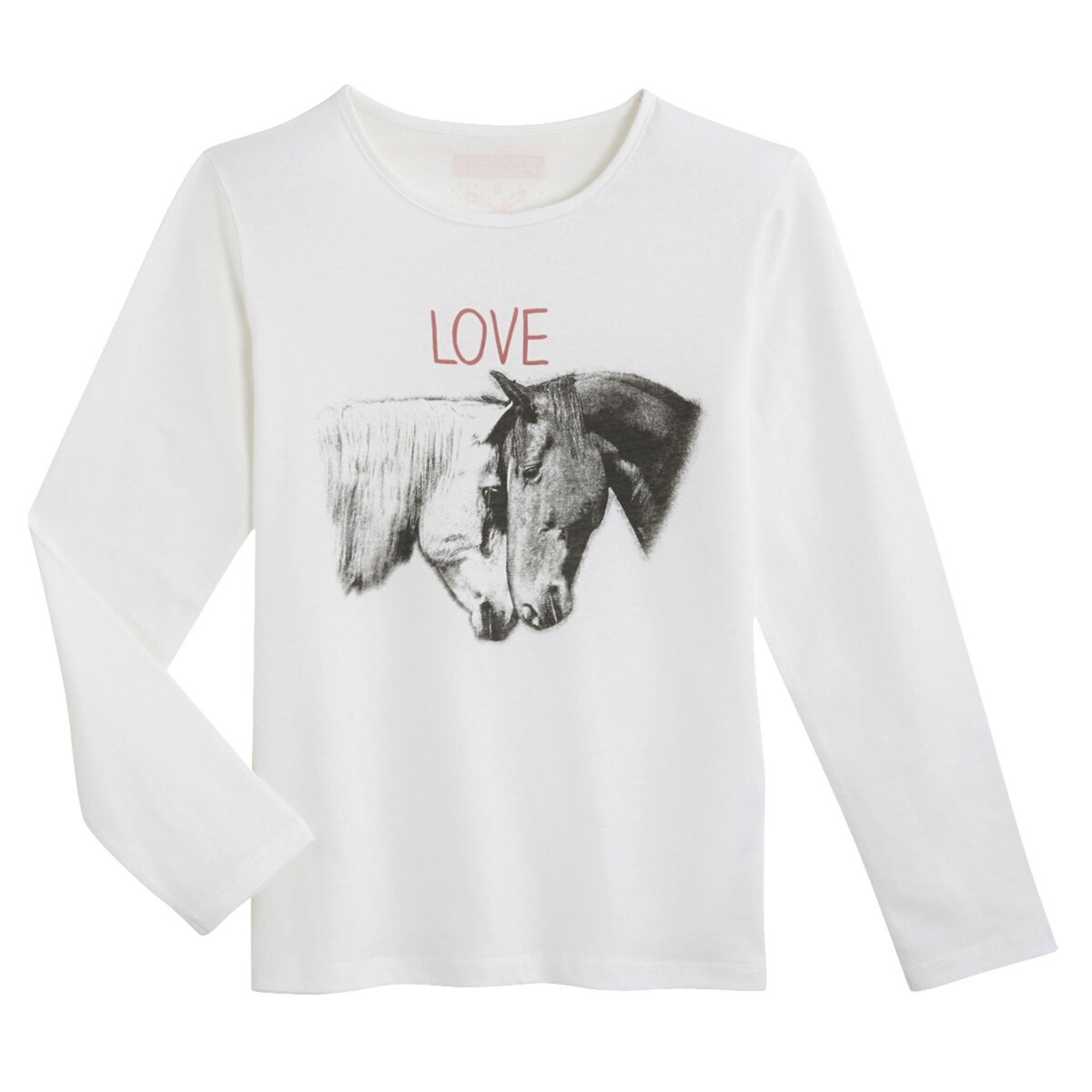 IN EXTENSO Tee-shirt manches longues imprimé chevaux fille