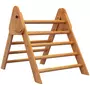 HOMCOM Triangle d'escalade enfant - aire de jeux pour enfants - mur escalade - pliable - bois de hêtre