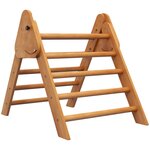 HOMCOM Triangle d'escalade enfant - aire de jeux pour enfants - mur escalade - pliable - bois de hêtre