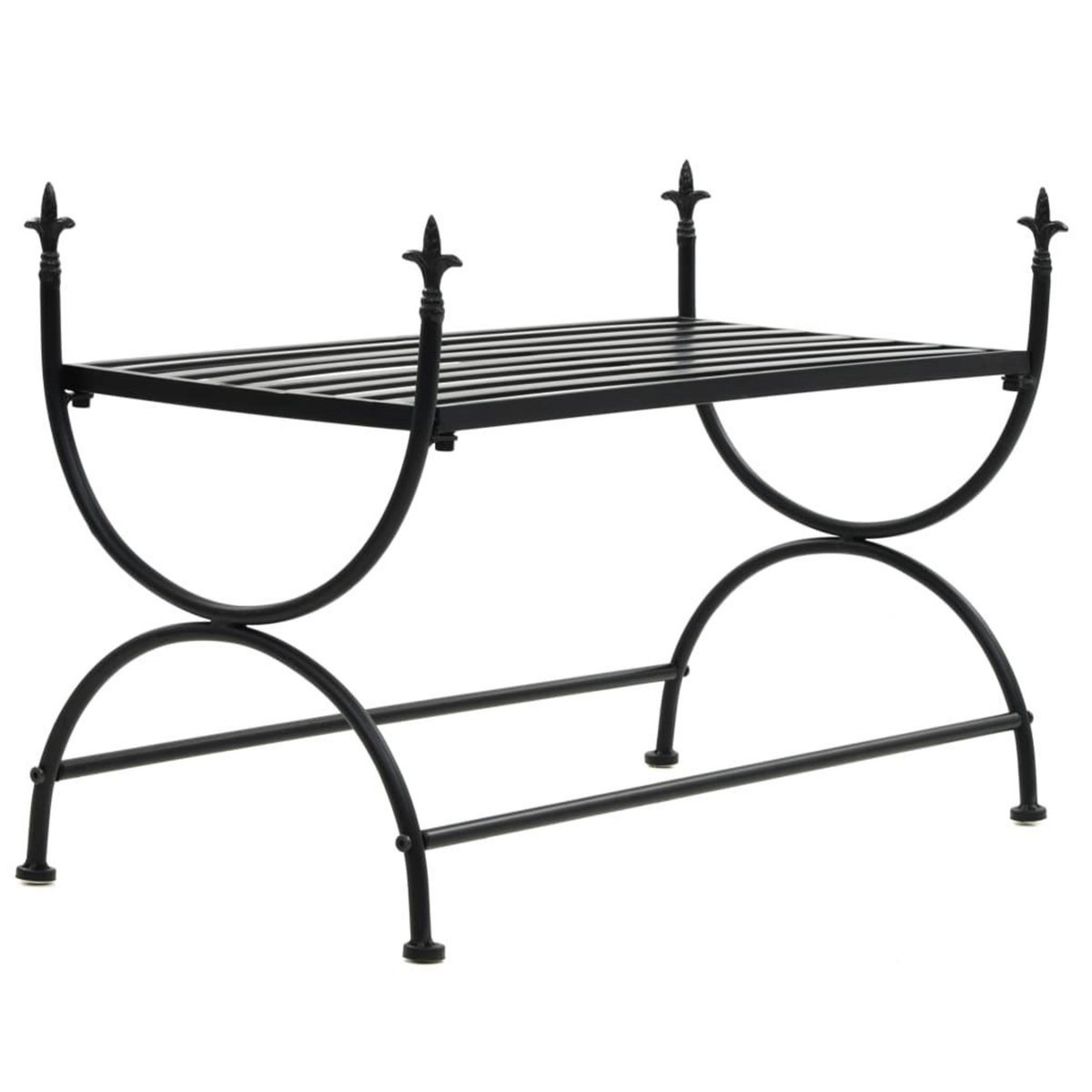 VIDAXL Banc Style vintage Metal 83 x 42 x 55 cm Noir