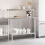 Voir la diapositive 3 : VIDAXL Table de travail de cuisine avec etagere 110x55x120 cm inox