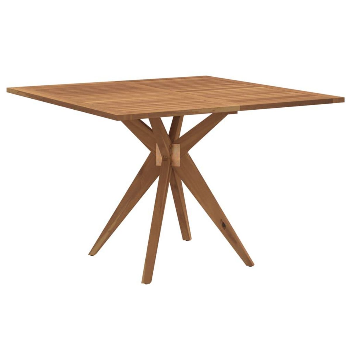 VIDAXL Table de jardin carree 110x110x75 cm bois d'acacia solide